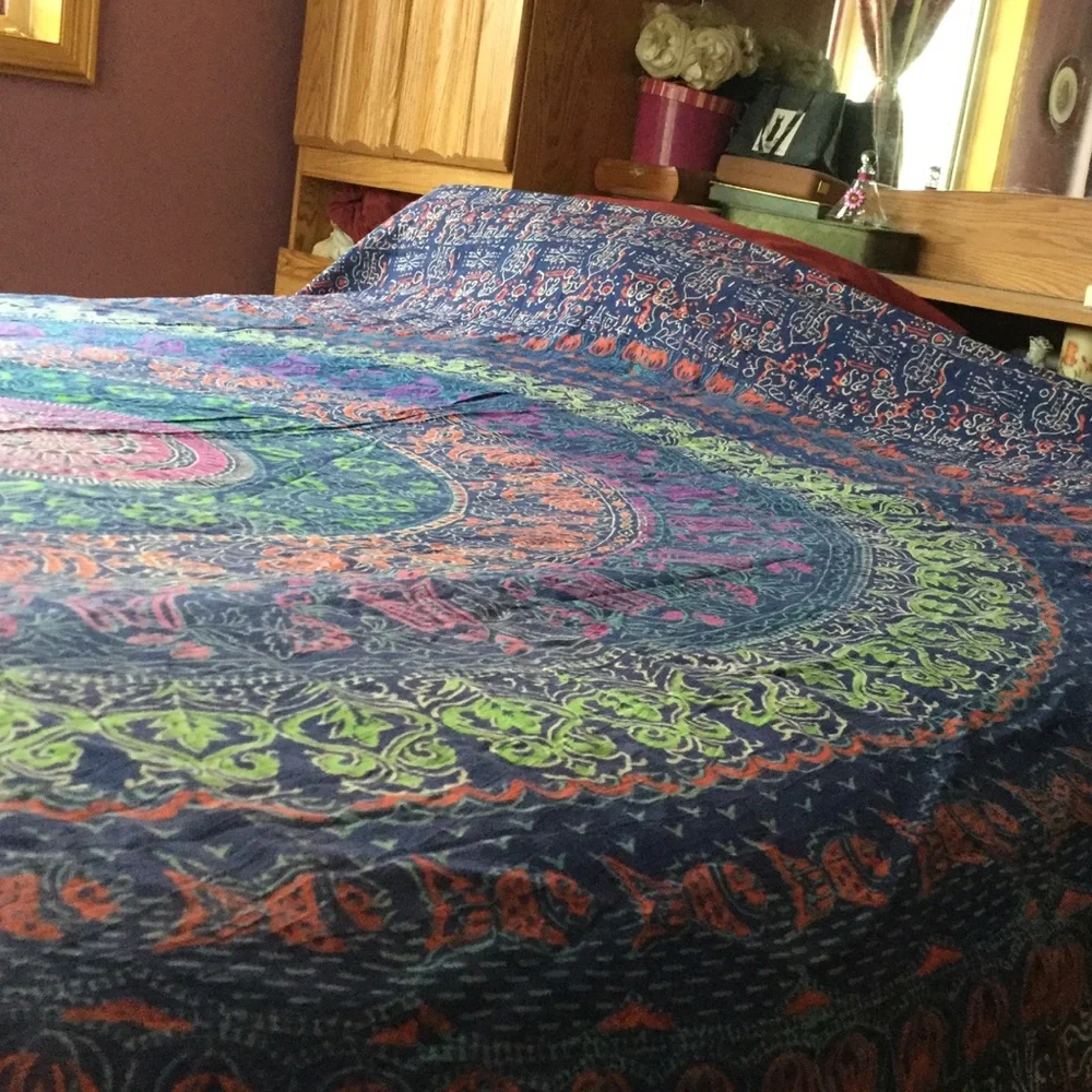 Mandala Batik Full SHEET Tablecloth, Curtain, SARONG  💯 % COTTON